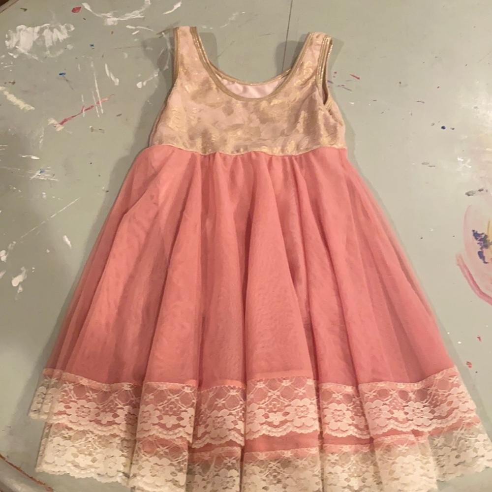 Pink leotard dress
